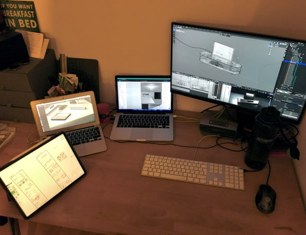 rendering setup while doing the project